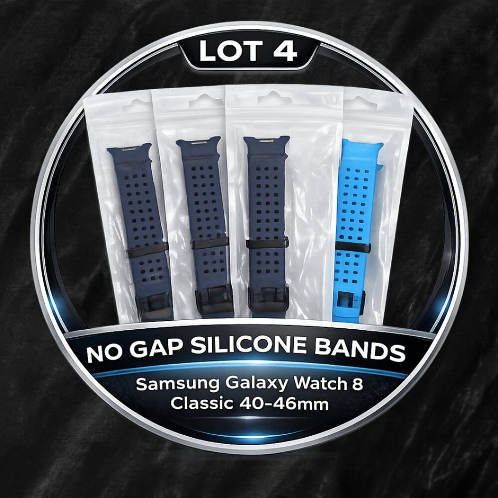 Lot 4 No Gap Silicone Bands Samsung Galaxy Watch 8/8 Classic 40-46mm